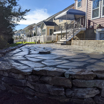 Natural Stone Terracing, LARGE Bluestone Patio and Walkways
