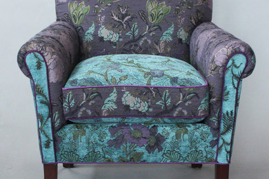 Salon Chair in Lavender Vine by Mary Lynn O'Shea