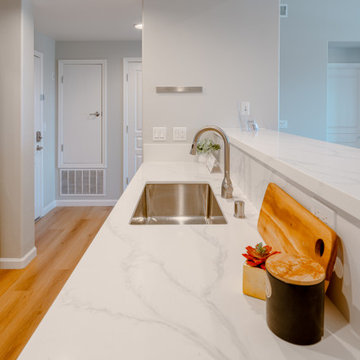 Modern Gray Shaker Kitchen Cabinets with Stainless Appliances The Cabinati