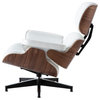 Leather Swivel Accent Chair and Ottoman
