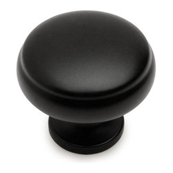 Cosmas - Cosmas 1438FB Flat Black 1-3/16&rdquo; Diameter Cabinet Knob [5-PACK] - Cabinet And Drawer Knobs