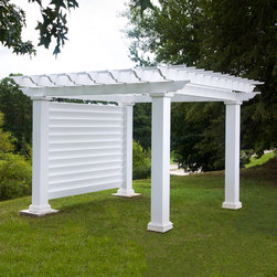 Attached Privacy Screen - Pergolas