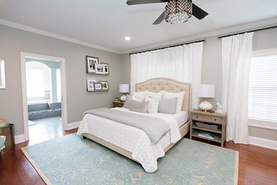 Example of a transitional bedroom design in Other