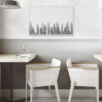 "Cacti Splendor II" Floater Framed Painting Print on Canvas