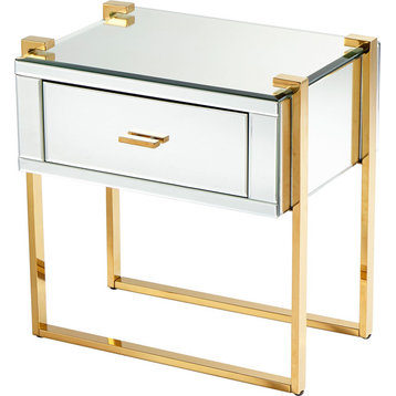 Cyan St. Clair Side Table, Aged Brass