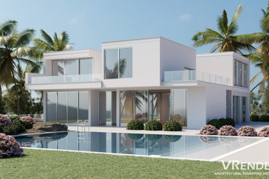 Modern House Project 3D Rendering