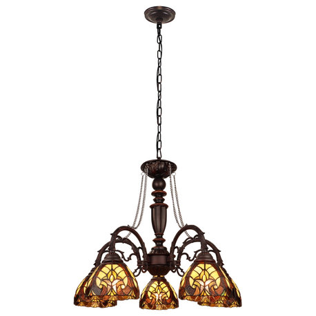 Chloe Lighting Liason Victorian-Style 5-Light Antique Large Chandelier 27" Wide