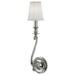 Hudson Valley Lighting - Hudson Valley 9441-HN, 1 Light Wall Sconce - Stripping away excess ornamentation from a traditional design, our Meade sconces deliver a classic motif with a streamlined feel. Striking details include scrolled cast-metal arms reminiscent of a fleur-de-lis and pleated silk shades. Timeless design principles ensure a lasting quality that makes Meade a modern complement now and a worthy heirloom later.
