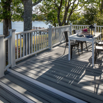 Grey Porch & Hot Tub in Oak Isle, NC
