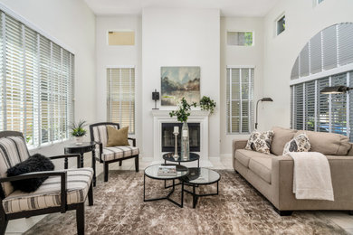 Living room - transitional living room idea in Orange County