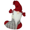 Gray and Red "Tristan" Gnome in Christmas Stocking Tabletop Decoration, 14.5"