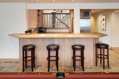 Example of a mountain style basement design in Ottawa