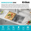 Undermount Stainless Steel 1-Bowl Kitchen Sink With Accessories, 30" Double Bowl