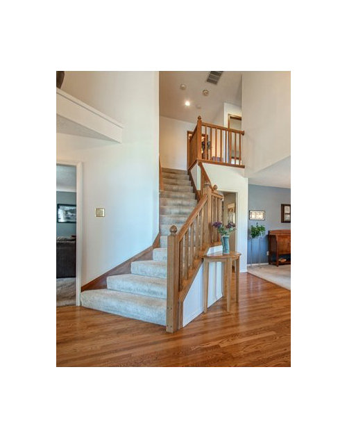 Black Blue Gray Or White To Modernize Our Oak Stair Railing