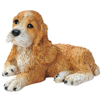 Design Toscano Brown Cocker Spaniel Puppy Statue