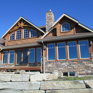 Lakefront Home with Cultured Stone Exterior