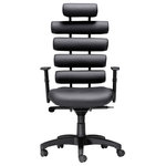 Virgil Stanis Design - Powell Office Chair Black, Black - This high back office chair provides ultimate lumbar support. The Powell has firm 100% Polyurethane cushion rolls for the back and a plush seat. The frame is comprised of a steel tube and the arms are height adjustable. The tilt mechanism is locking and height adjustable.