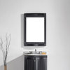 Verona 24" Rectangular Bathroom/Vanity Framed Wall Mirror, Espresso
