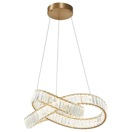 Richmond Integrated CCT LED Brushed Gold Chandelier