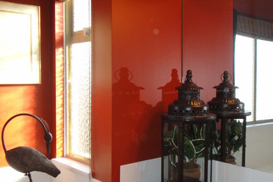 Example of an asian home design design in Vancouver