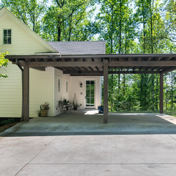 Accessory guest house with attached carport