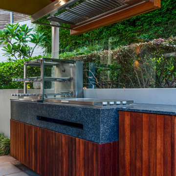 Backyard BBQ and Entertainment Area