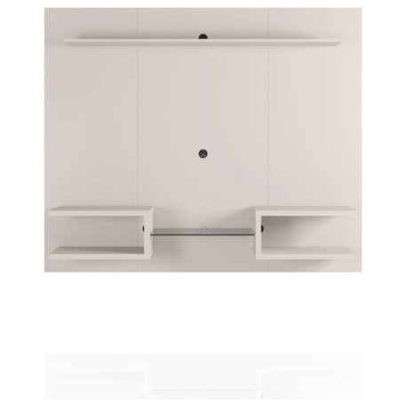 Plaza 64" Floating Entertainment Center, Off White