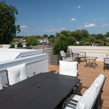 Generous rooftop deck for outdoor living space