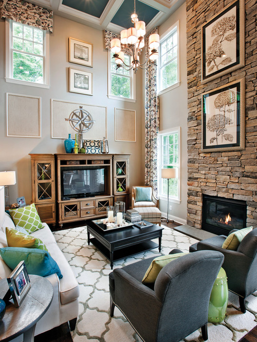 Two Story Family Room | Houzz