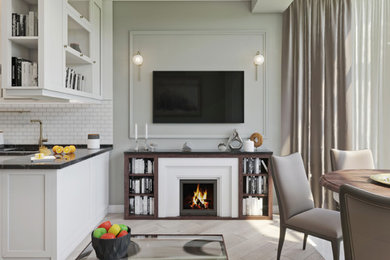 Kitchen - transitional kitchen idea in Other