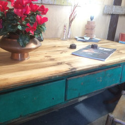 Green Farmhouse Table - Furniture