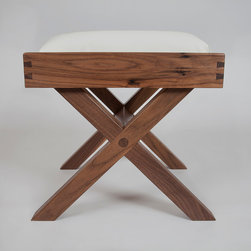 X-Base Stools - Leather Upholstery - Footstools And Ottomans