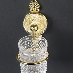 Cristal et Bronze 5413 Palmette Wall Mounted Cristal Glass Holder with Lead Crys - Products