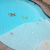 Large Gecko Ceramic Swimming Pool Mosaic 20"x19", Orange