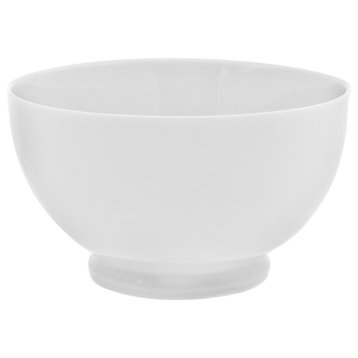 Royal White Footed Rice Bowls, Set of 6