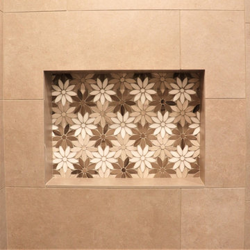 Mosaic tile Mural in Tub/Shower Area