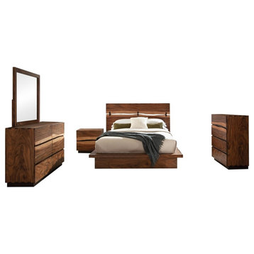 Coaster Winslow 5-piece California King Wood Bedroom Set Smokey Walnut
