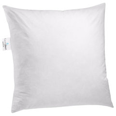 Ivory White Boucle Throw Pillow with Feather-Down Insert 18'' + Reviews