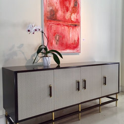 Herringbone Credenza - Media Cabinets