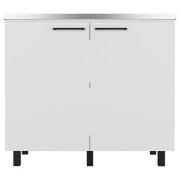 Utility sink cabinet , Burwood, White