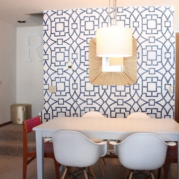 Tea House Trellis Stenciled Dining Room