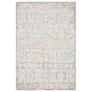 5' x 8' Safavieh Micro-Loop Collection MLP378M Handmade Premium Wool Area Rug Green Blue 5' x 8' Safavieh Micro-Loop Collection MLP378M Handmade Premium Wool Area Rug Green Blue