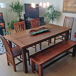 Reclaimed Teak Dining Table, Chairs and Bench - Dining Tables