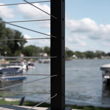 Deck Cable Railing on a Small Lake