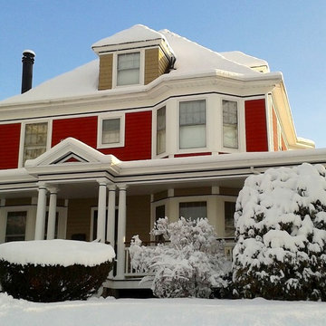 American Foursquare design with modern upgrades blended w/ 19th century details