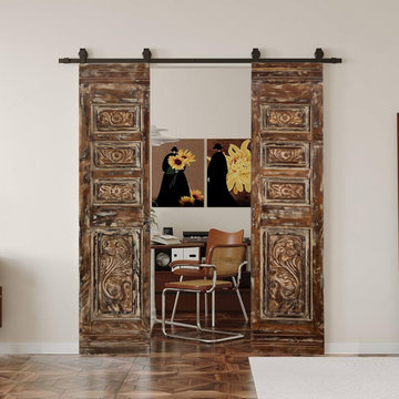 Carved Pantry Doors, Accent Barndoors