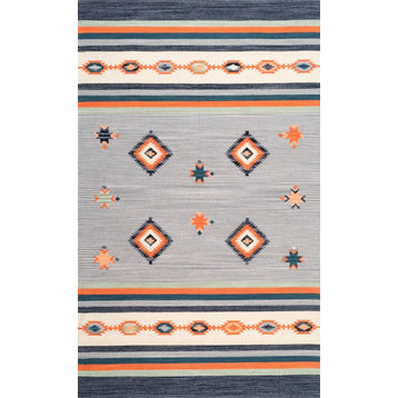 Hand Loomed Casuals Southwestern Area Rug, Multi, 3'x5'