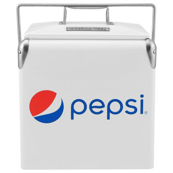 Permasteel 14 Quart Portable Picnic Cooler, Pepsi