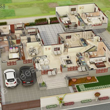 3D floor Plan.  house interior