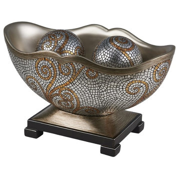 Theos Decorative Bowl With Spheres